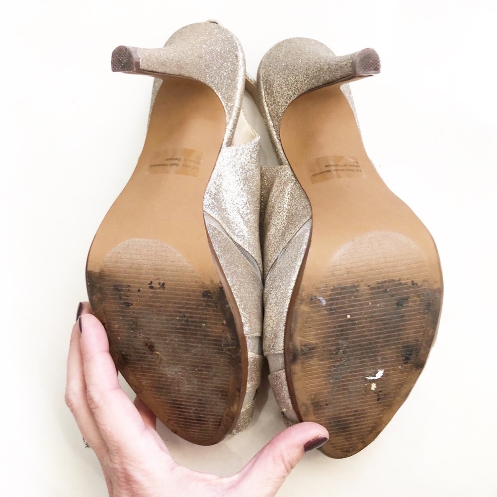 Lulu Townsend glitter peep toe heels - Picture 8 of 8